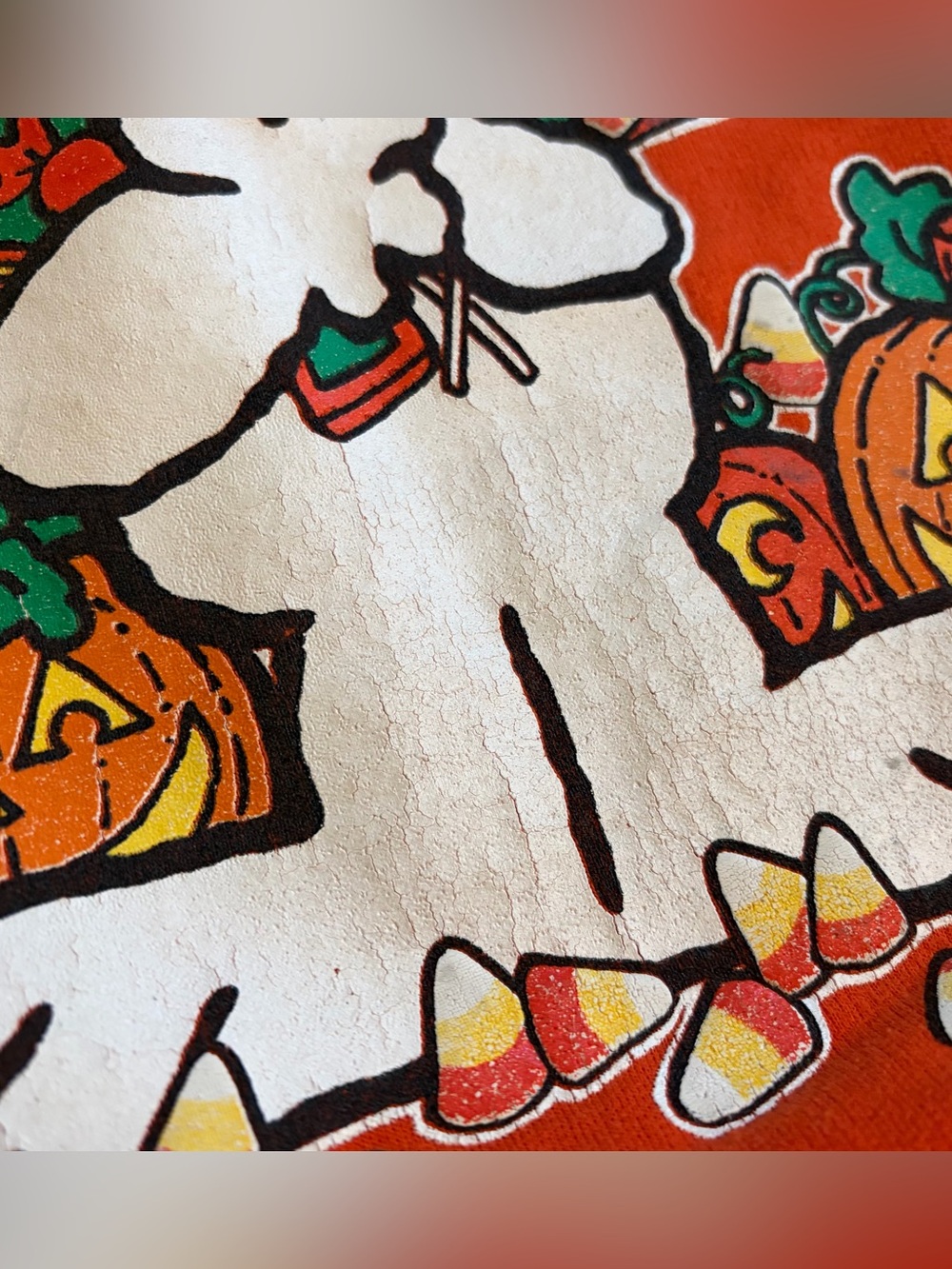 Vintage Peanuts Snoopy Halloween Sweater Crewneck Sweatshirt Size XL Baggy - Picture 4 of 7